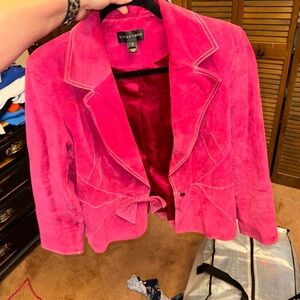 VINTAGE ROSEY PINK/RED SUEDE JACKET